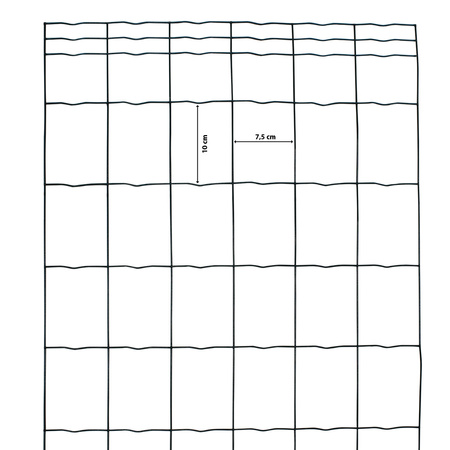 Siatka zgrzewana powlekana PCV 75x100 mm | wysokość 1,5 m
